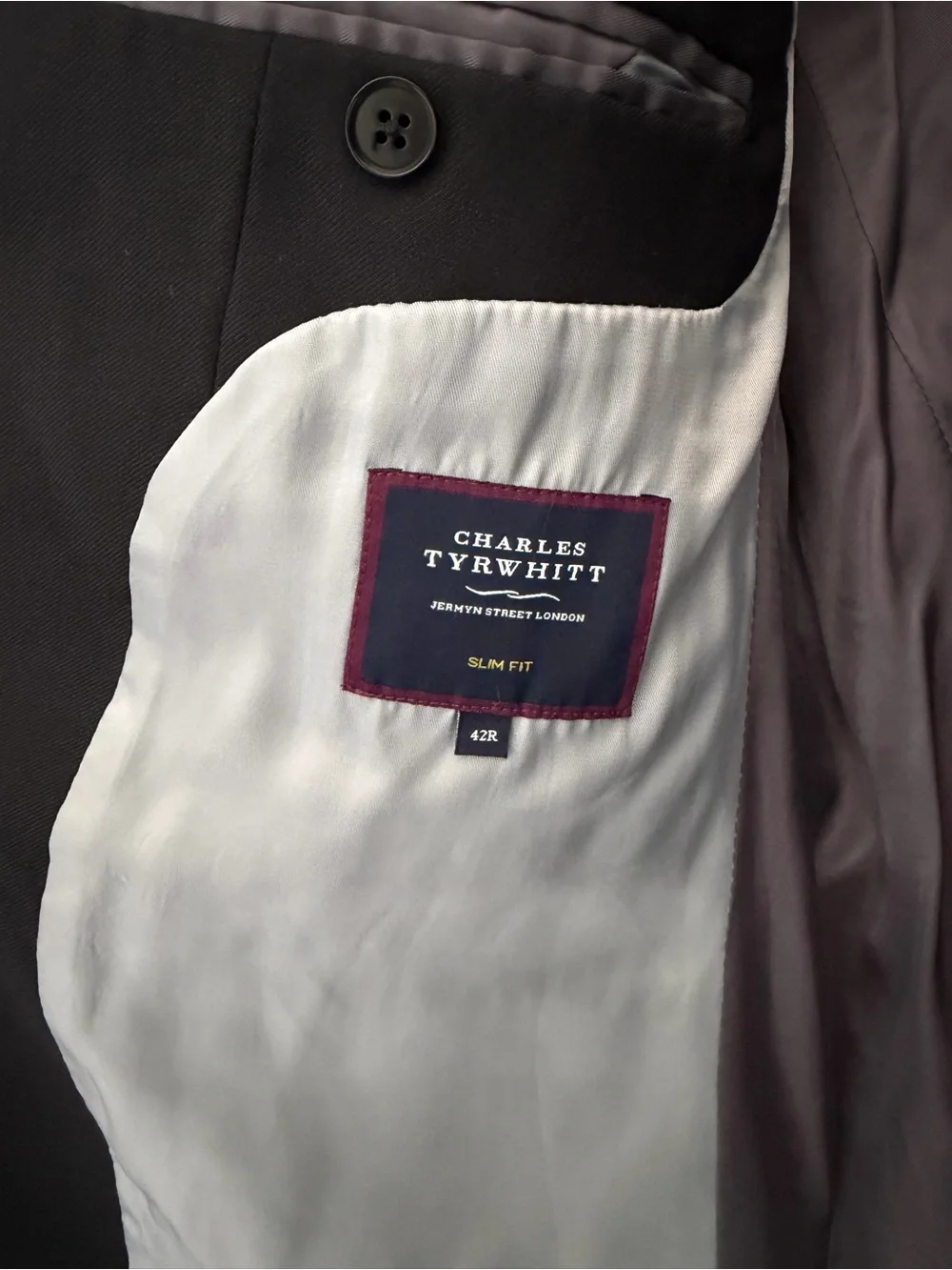 Charles Tyrwhitt Black Twill Business Suit & Pants